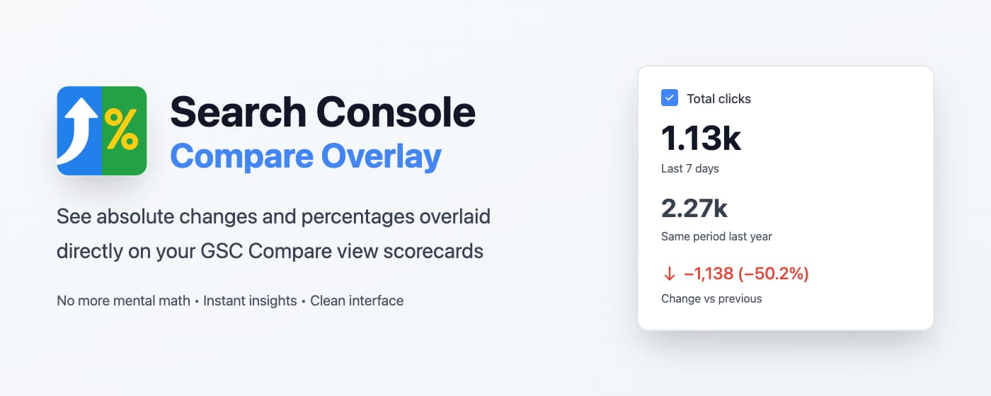 Search Console Compare Overlay promo tile